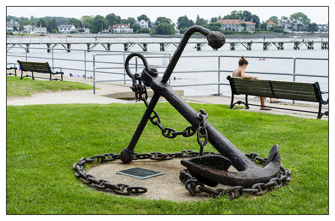 In Memory of the Men Of Swampscott Who Lost Their Lives At Sea, this anchor believed to be from the bark “Tedesco,” wrecked January 18, 1857 and found off Swampscott August, 1968.